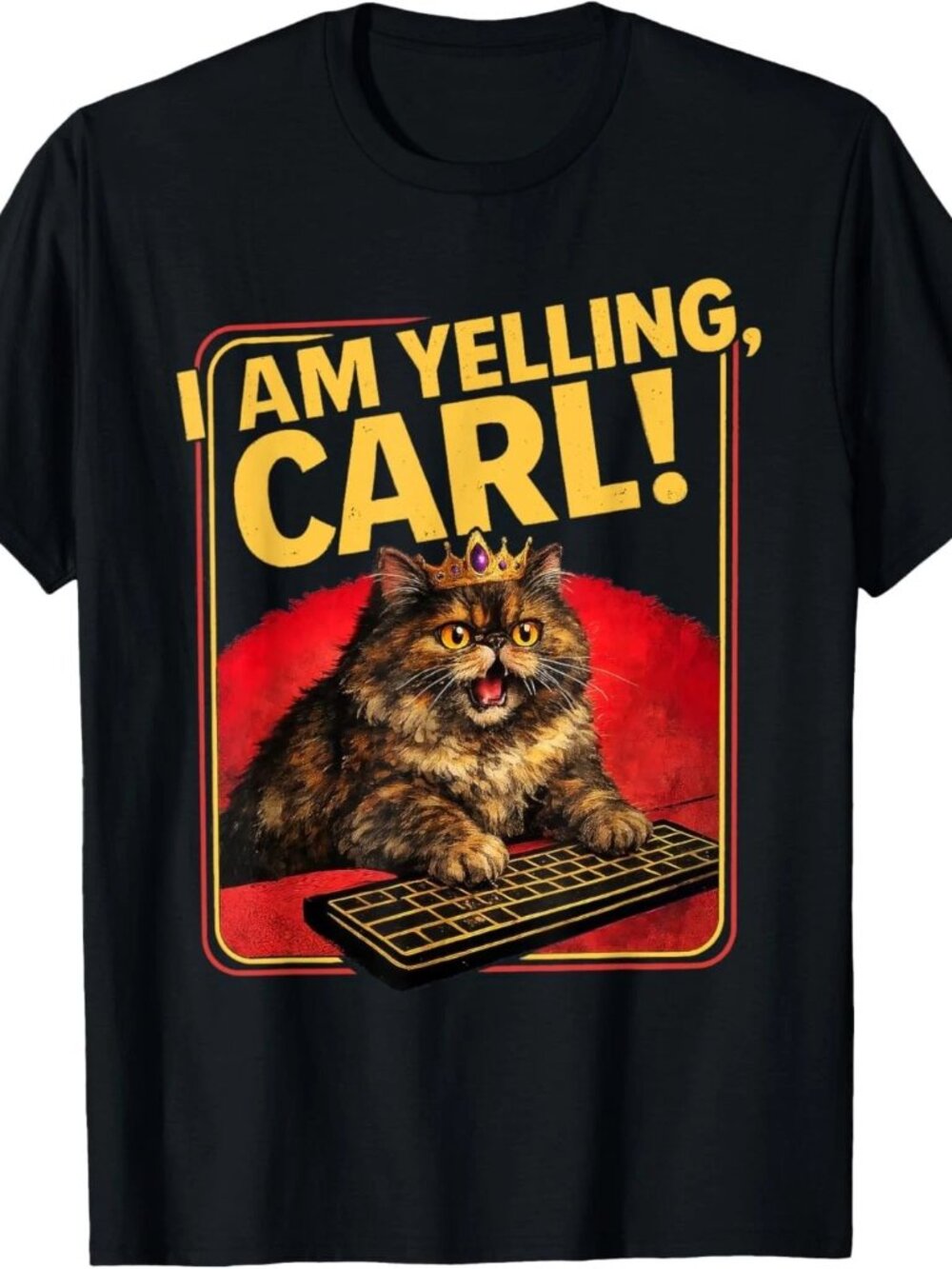 I Am Yelling, Carl! Funny Donut Cat T-Shirt 250
